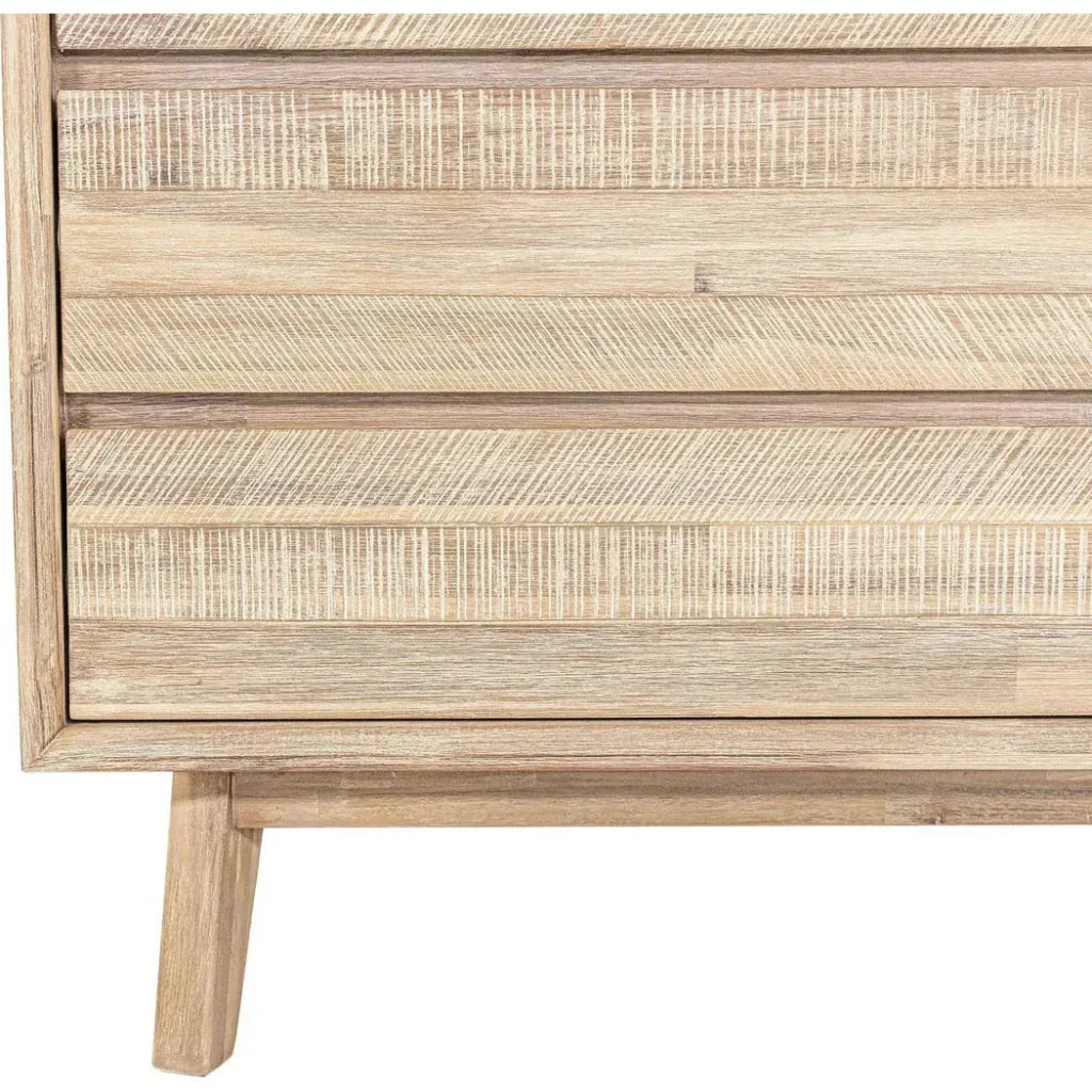 Rustic Brown Solid Wood Gia 5 Drawer Chest - LOOMLAN - LH Imports - Chests