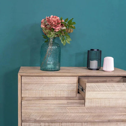 Rustic Brown Solid Wood Gia 5 Drawer Chest - LOOMLAN - LH Imports - Chests