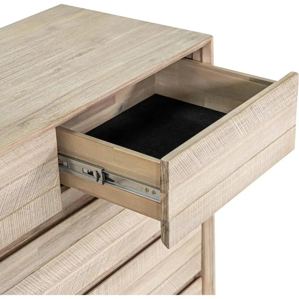 Rustic Brown Solid Wood Gia 5 Drawer Chest - LOOMLAN - LH Imports - Chests