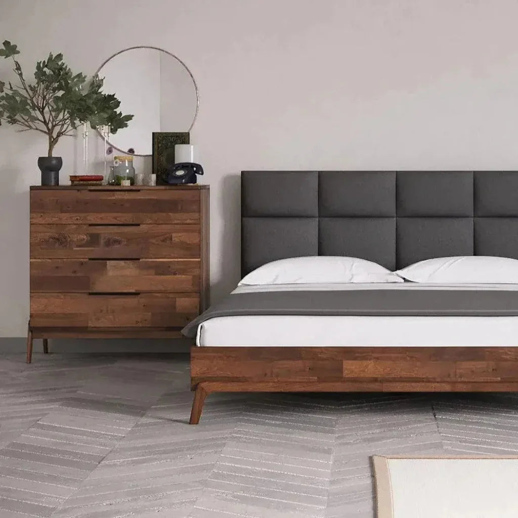 Rustic Brown Solid Wood Remix 4 Drawer Chest - LOOMLAN - LH Imports - Chests