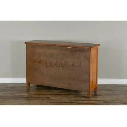 Rustic Buffet Sideboard With Wine Rack - LOOMLAN - Sunny D - Sideboards
