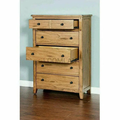 Rustic Chest of Drawers for Small Bedroom - LOOMLAN - Sunny D - Chests