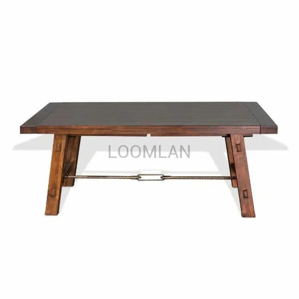 Rustic Extendable Dining Table-Dining Tables-Sunny D-LOOMLAN