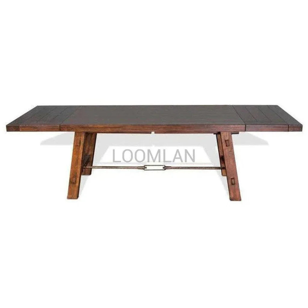 Rustic Extendable Dining Table-Dining Tables-Sunny D-LOOMLAN