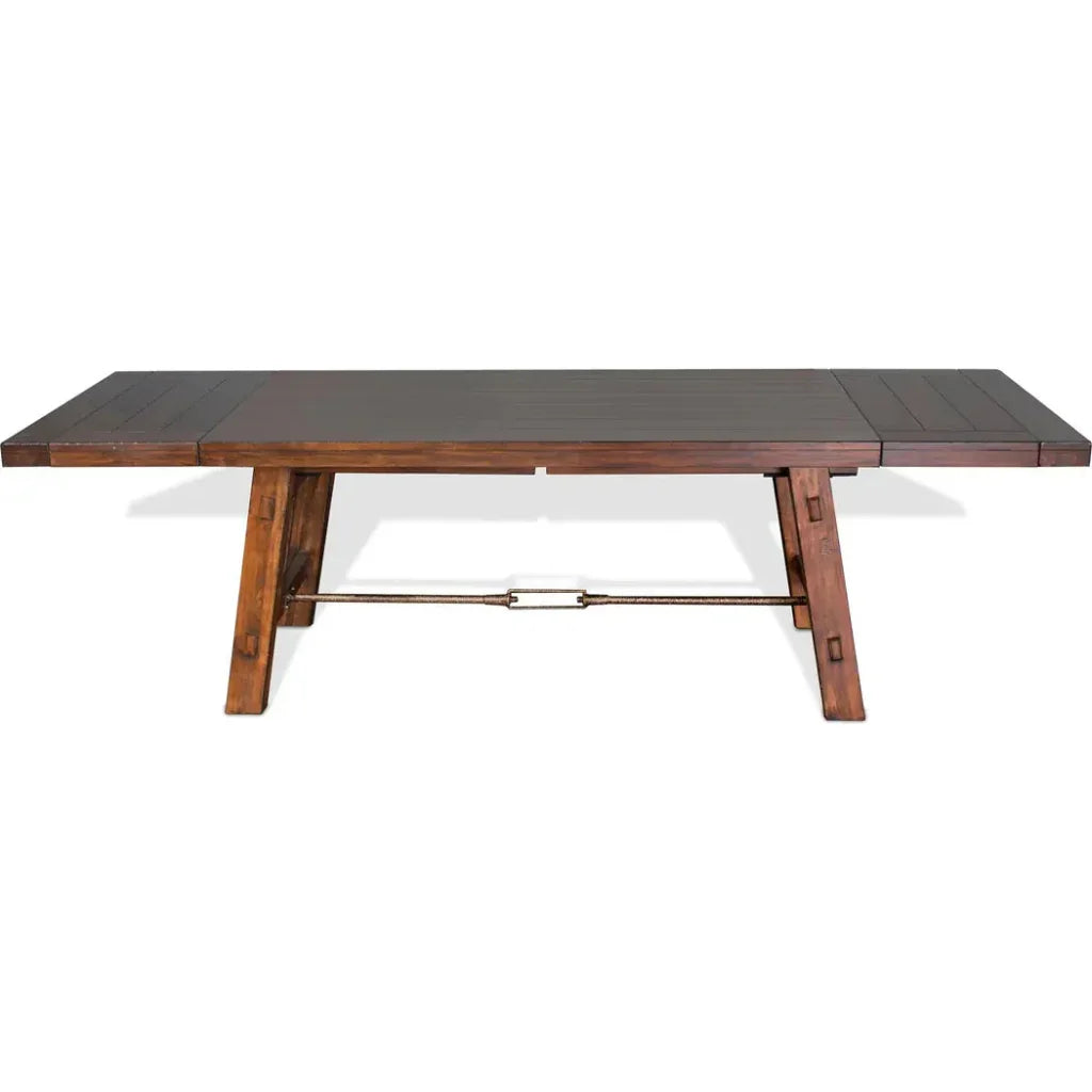 Rustic Extendable Dining Table-Dining Tables-Sunny D-LOOMLAN