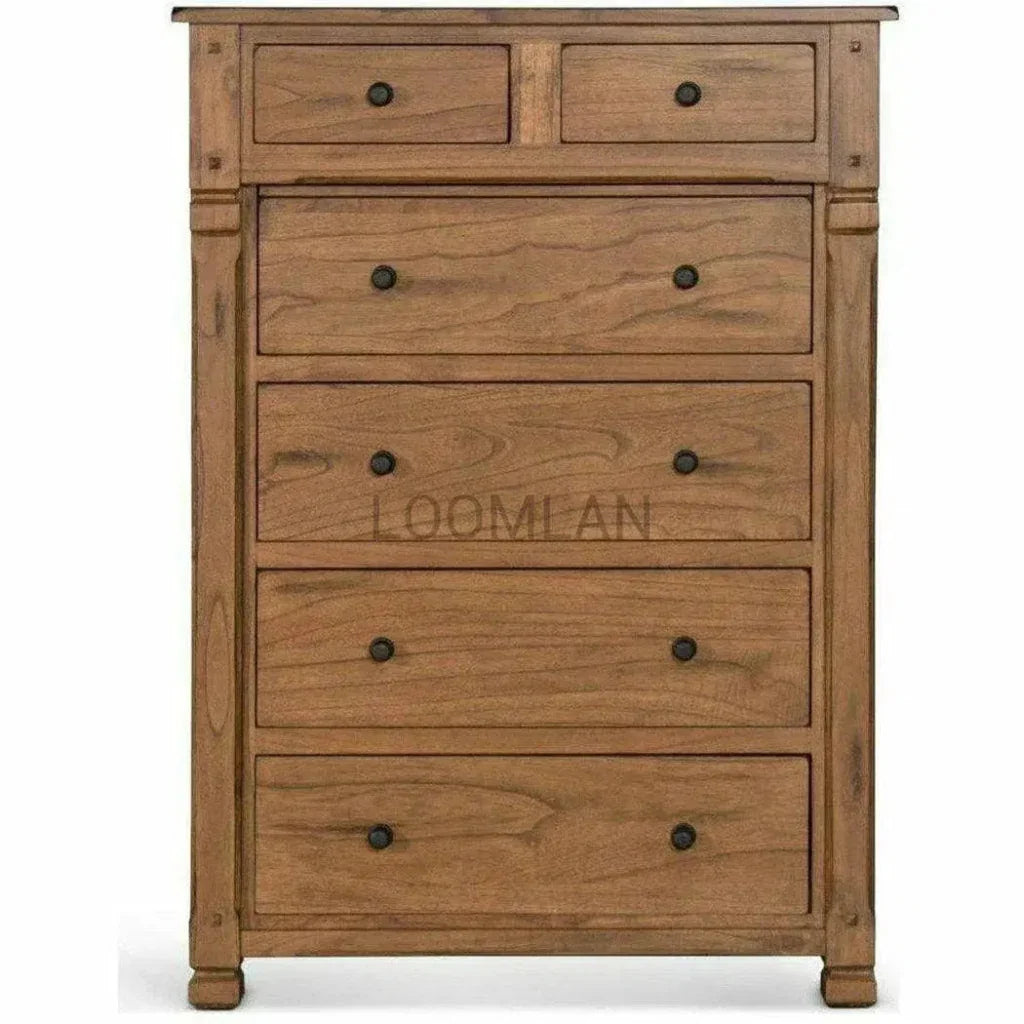 Rustic Farmhouse Rustic Chest of Drawers - LOOMLAN - Sunny D - Chests
