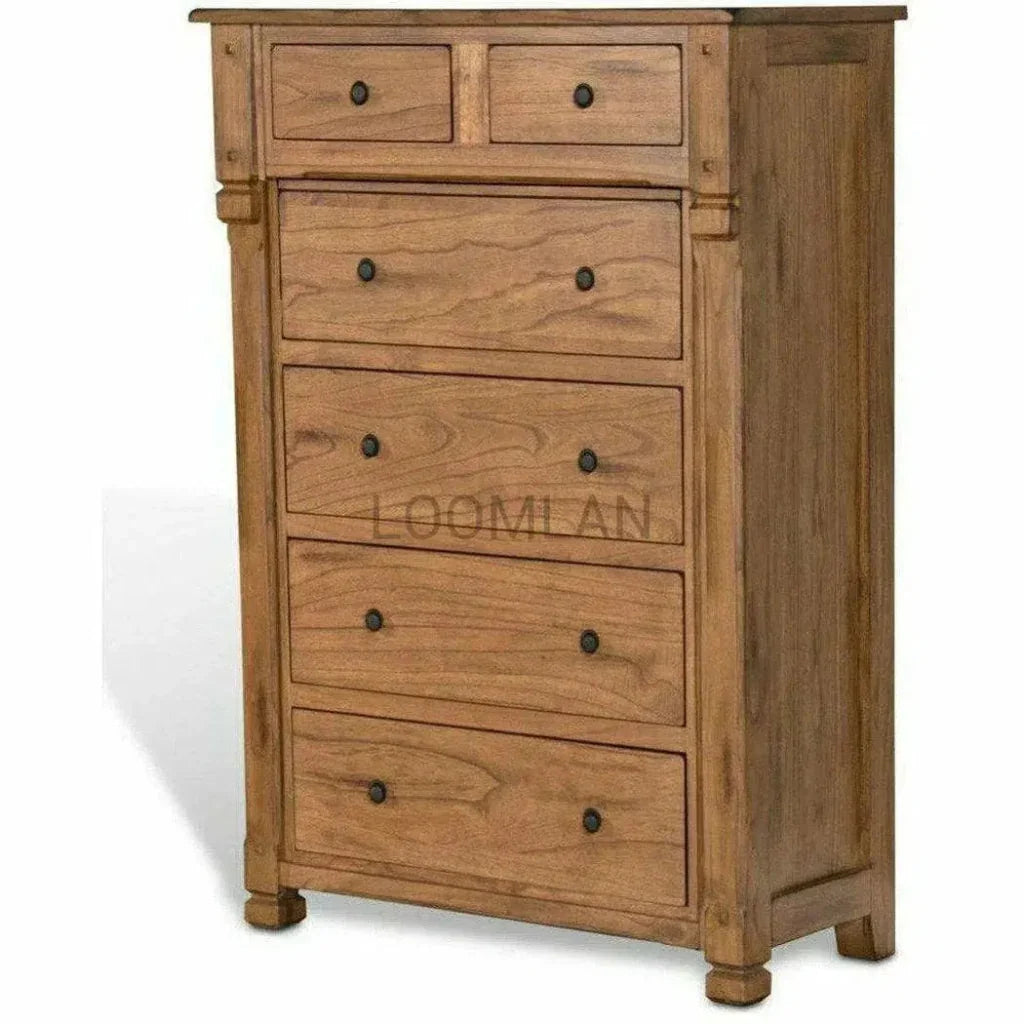Rustic Farmhouse Rustic Chest of Drawers - LOOMLAN - Sunny D - Chests