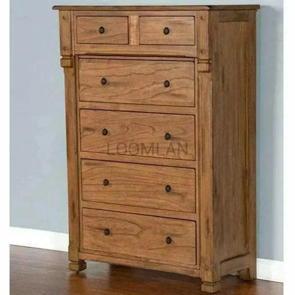 Rustic Farmhouse Rustic Chest of Drawers - LOOMLAN - Sunny D - Chests