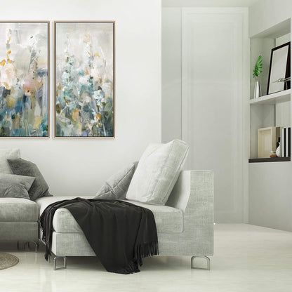 Rustic Garden Blue Canvas Art