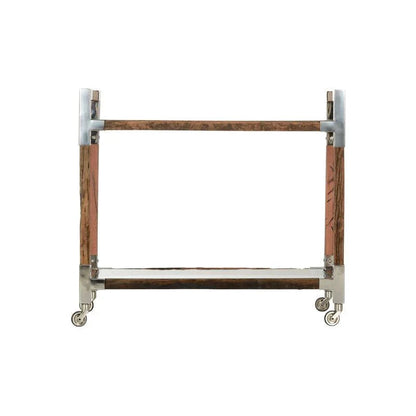 Rustic Glam Wood Frame Bar Cart-Home Bar Carts-Wildwood-Large-LOOMLAN