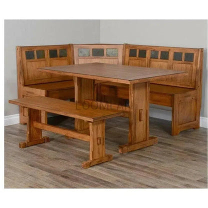 Rustic Oak Wood Dining Bench (Bench Only) - LOOMLAN - Sunny D - Dining Benches