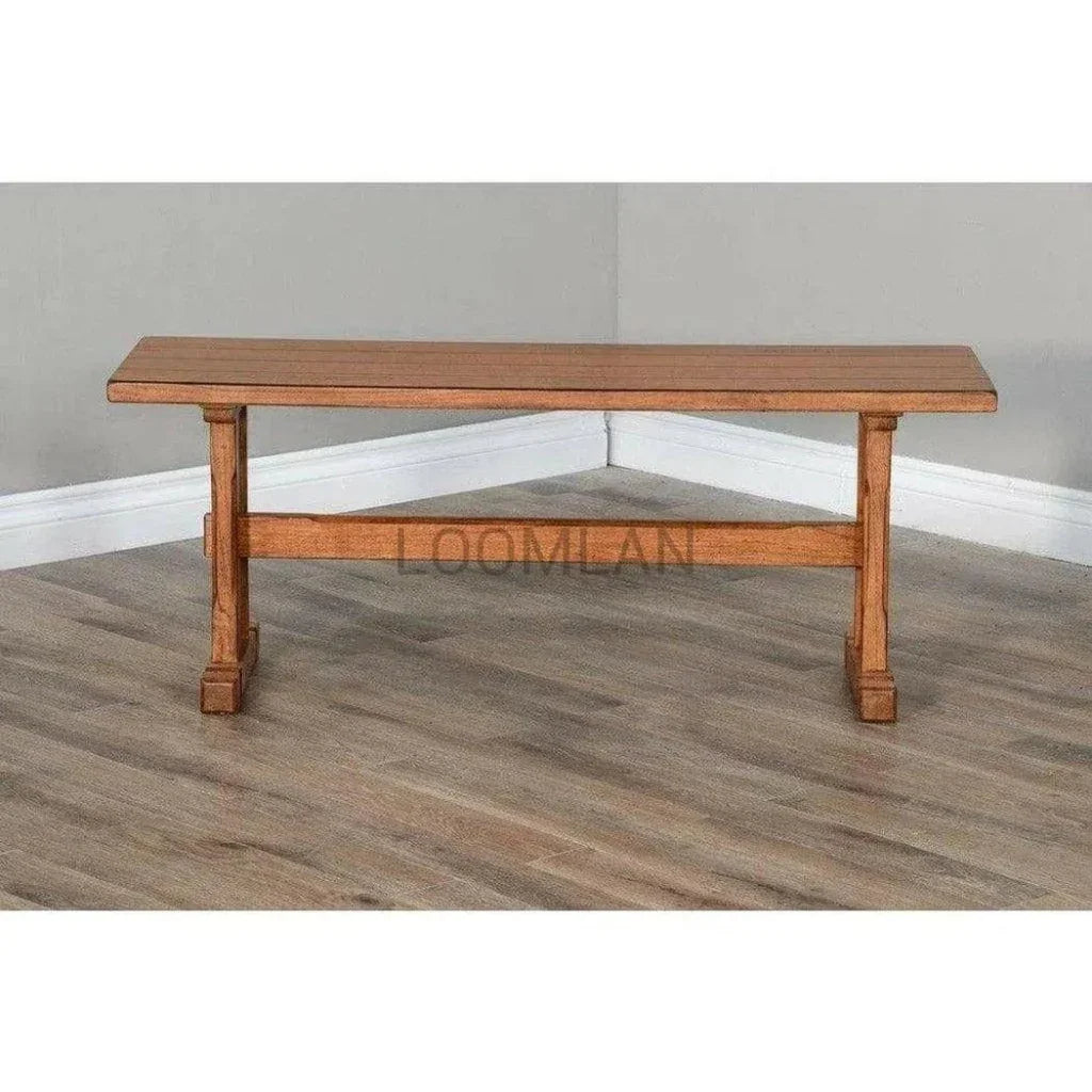 Rustic Oak Wood Dining Bench (Bench Only) - LOOMLAN - Sunny D - Dining Benches
