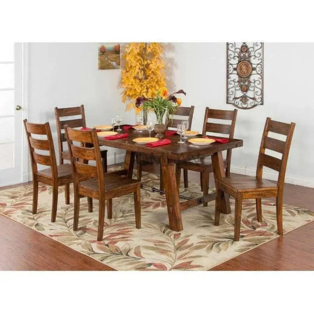 Rustic Rectangle Dining Table for 6 or 8-Dining Tables-Sunny D-LOOMLAN