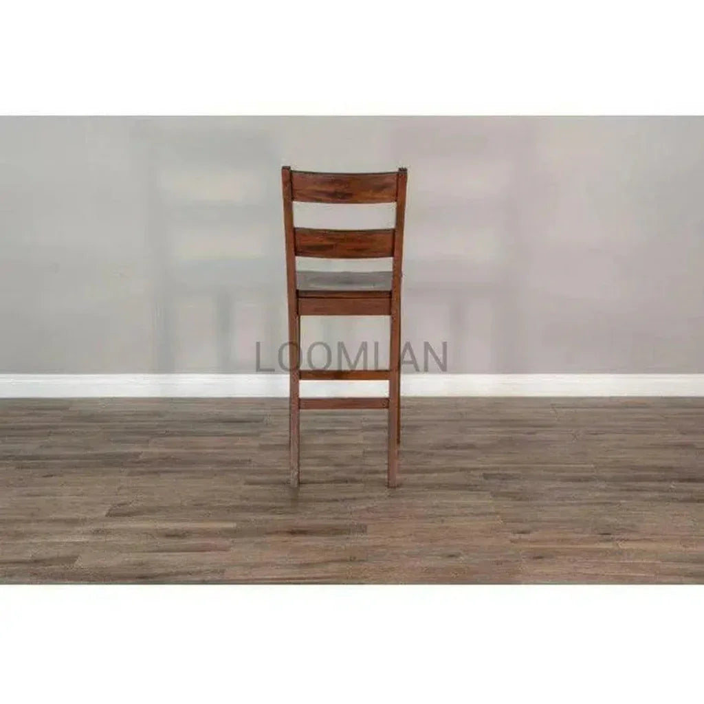 Rustic Tuscany Ladderback Wooden Barstool - LOOMLAN - Sunny D - Bar Stools