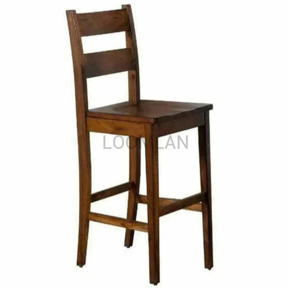 Rustic Tuscany Ladderback Wooden Barstool - LOOMLAN - Sunny D - Bar Stools