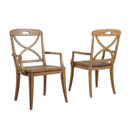 Rustic X - Back ArmChair (Set of 2) - LOOMLAN - Panama Jack - Dining Chairs