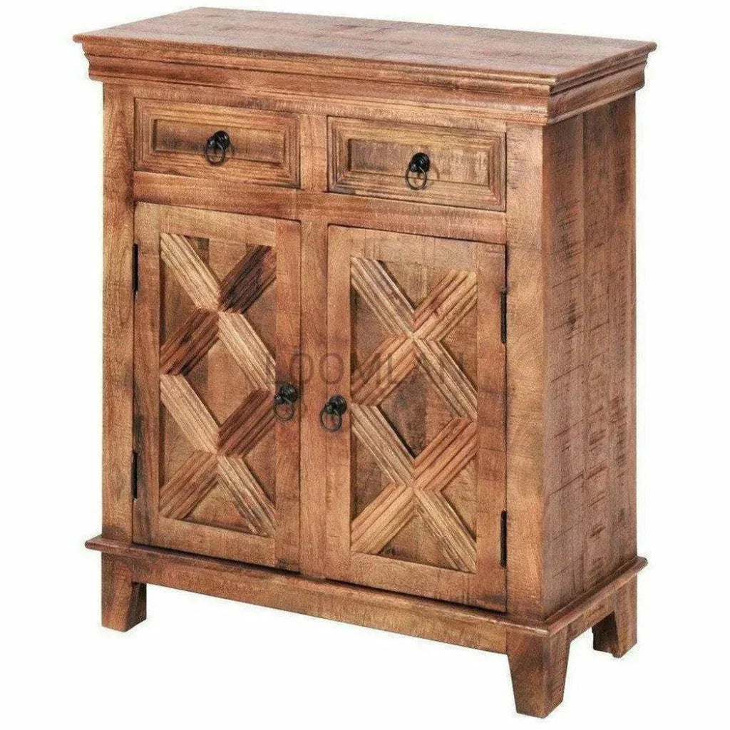 Wood 2 Drawer Accent Cabinet X Collection - LOOMLAN - LOOMLAN - Accent Cabinets