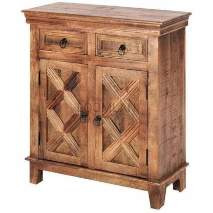 Wood 2 Drawer Accent Cabinet X Collection - LOOMLAN - LOOMLAN - Accent Cabinets