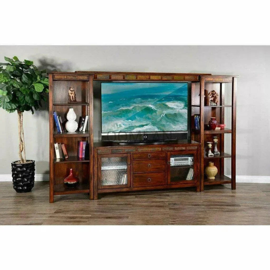 RusticEntertainment Center TV Stand Slate - LOOMLAN - Sunny D - TV Stands & Media Centers