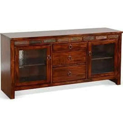RusticEntertainment Center TV Stand Slate - LOOMLAN - Sunny D - TV Stands & Media Centers
