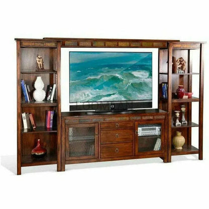 RusticEntertainment Center TV Stand Slate - LOOMLAN - Sunny D - TV Stands & Media Centers