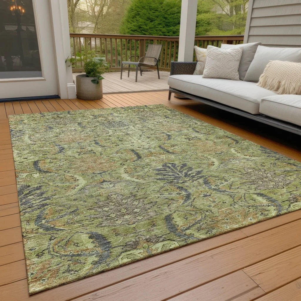 Rustica Aloe Washable Indoor-Outdoor Rug-Outdoor Rugs-LOOMLAN Rugs-LOOMLAN