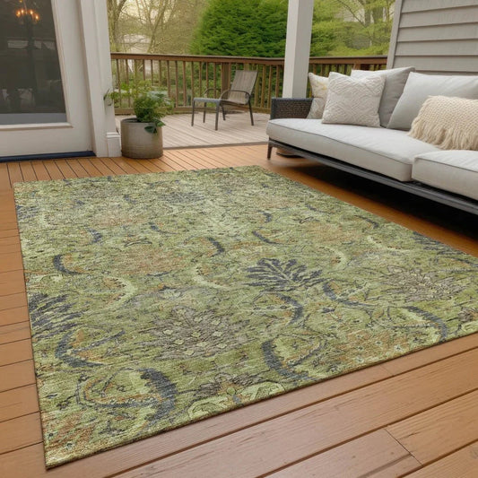 Rustica Aloe Washable Indoor-Outdoor Rug-Outdoor Rugs-LOOMLAN Rugs-LOOMLAN