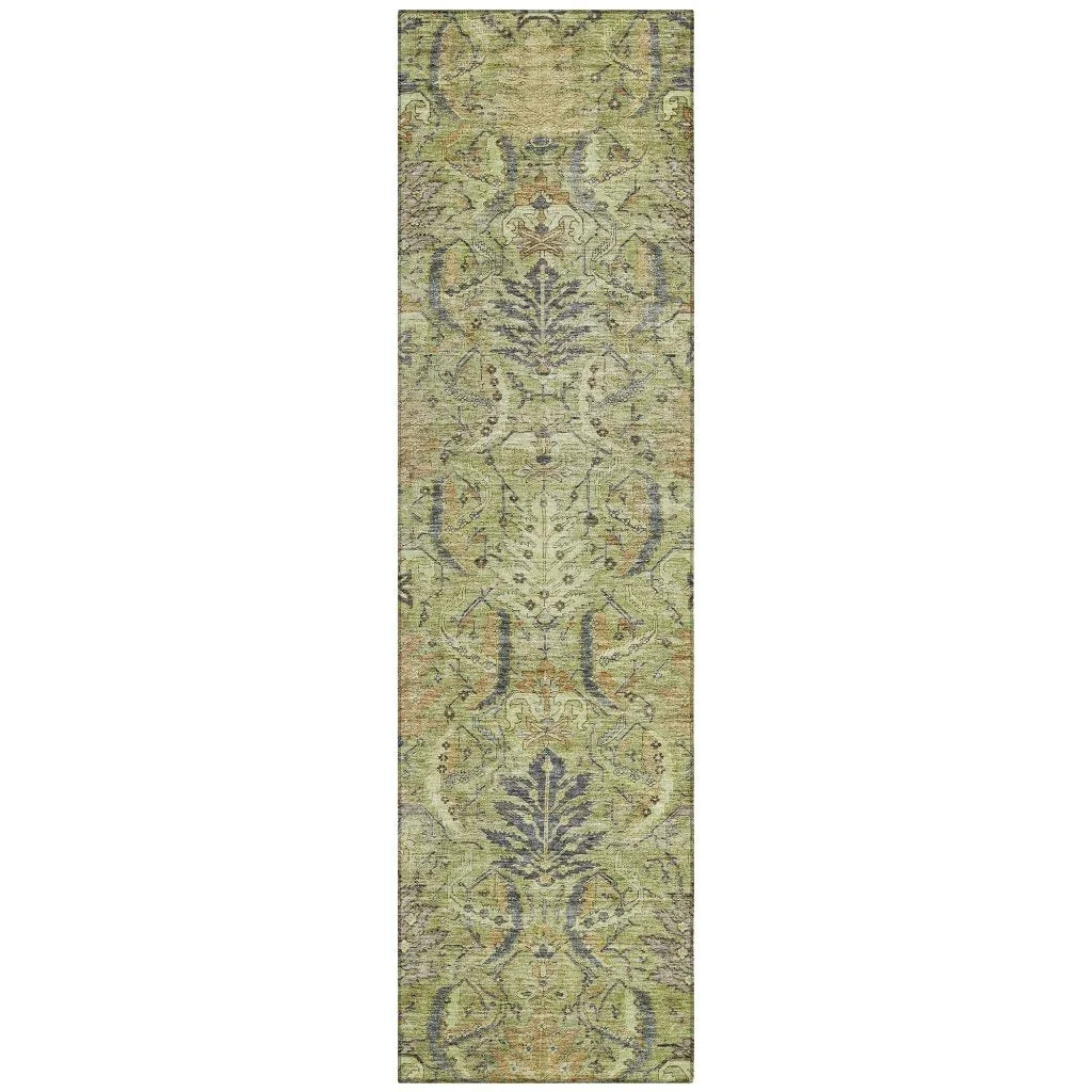 Rustica Aloe Washable Indoor-Outdoor Rug-Outdoor Rugs-LOOMLAN Rugs-2'3" x 7'6"-LOOMLAN