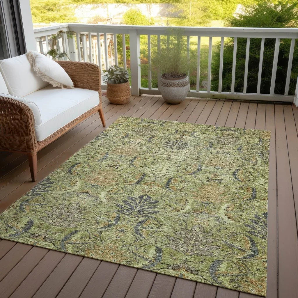 Rustica Aloe Washable Indoor-Outdoor Rug-Outdoor Rugs-LOOMLAN Rugs-LOOMLAN