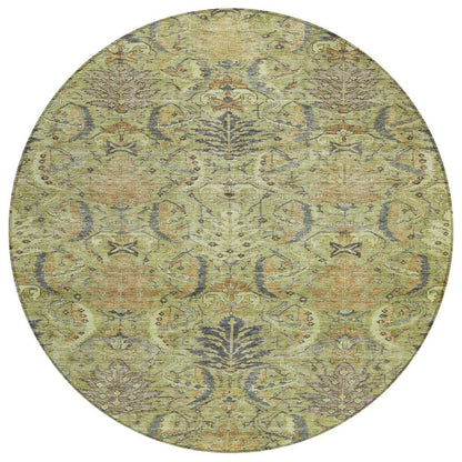 Rustica Aloe Washable Indoor-Outdoor Rug-Outdoor Rugs-LOOMLAN Rugs-8' x 8'-LOOMLAN