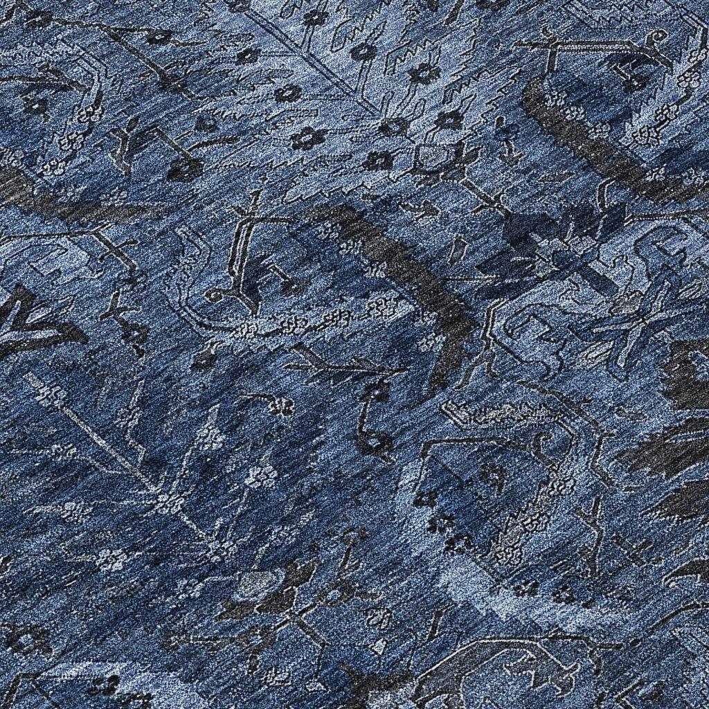 Rustica Blue Washable Indoor-Outdoor Rug-Outdoor Rugs-LOOMLAN Rugs-LOOMLAN