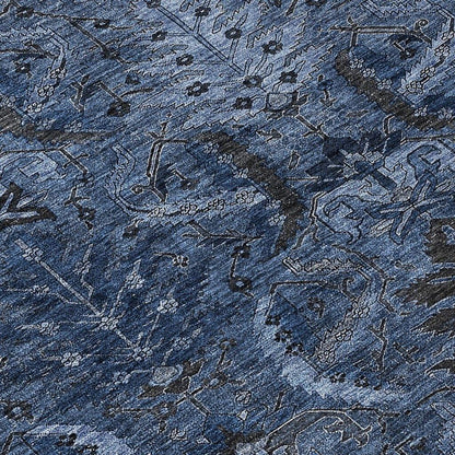 Rustica Blue Washable Indoor-Outdoor Rug-Outdoor Rugs-LOOMLAN Rugs-LOOMLAN