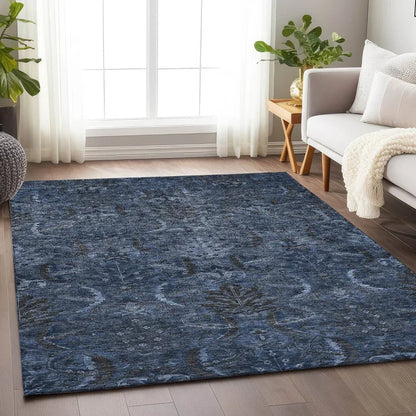 Rustica Blue Washable Indoor-Outdoor Rug-Outdoor Rugs-LOOMLAN Rugs-LOOMLAN