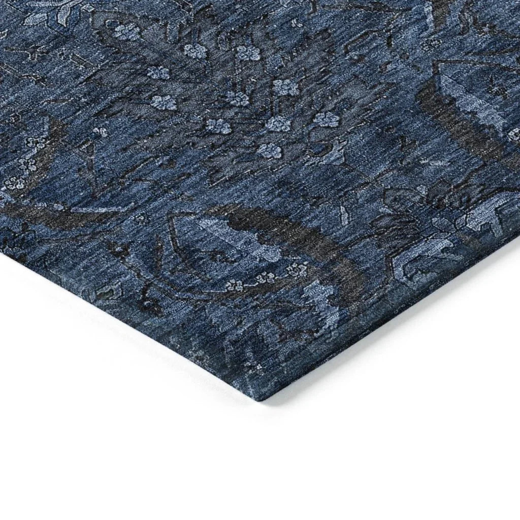 Rustica Blue Washable Indoor-Outdoor Rug-Outdoor Rugs-LOOMLAN Rugs-LOOMLAN