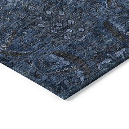 Rustica Blue Washable Indoor-Outdoor Rug-Outdoor Rugs-LOOMLAN Rugs-LOOMLAN