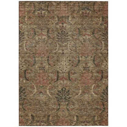 Rustica Brown Washable Indoor-Outdoor Rug-Outdoor Rugs-LOOMLAN Rugs-2'6" x 3'10"-LOOMLAN