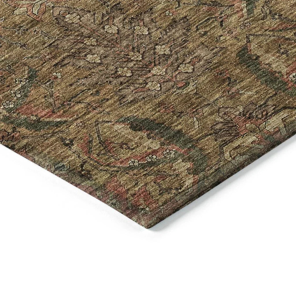 Rustica Brown Washable Indoor-Outdoor Rug-Outdoor Rugs-LOOMLAN Rugs-LOOMLAN