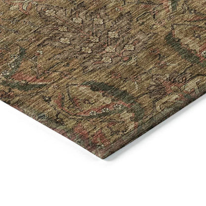 Rustica Brown Washable Indoor-Outdoor Rug-Outdoor Rugs-LOOMLAN Rugs-LOOMLAN