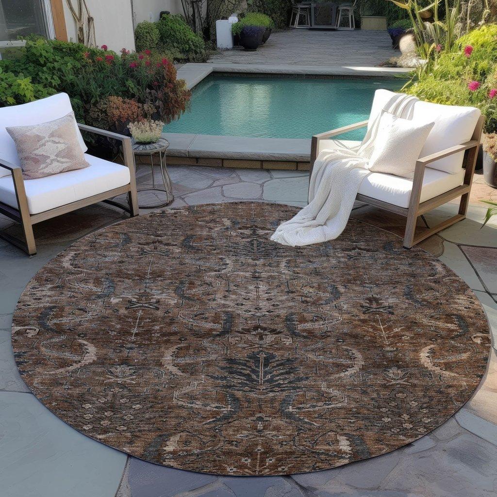 Rustica Fudge Washable Indoor-Outdoor Rug-Outdoor Rugs-LOOMLAN Rugs-LOOMLAN
