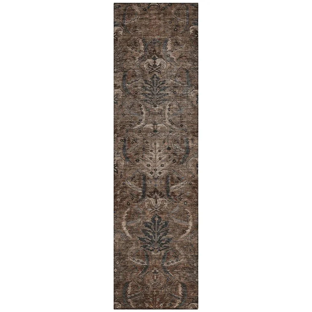 Rustica Fudge Washable Indoor-Outdoor Rug-Outdoor Rugs-LOOMLAN Rugs-2'3" x 7'6"-LOOMLAN