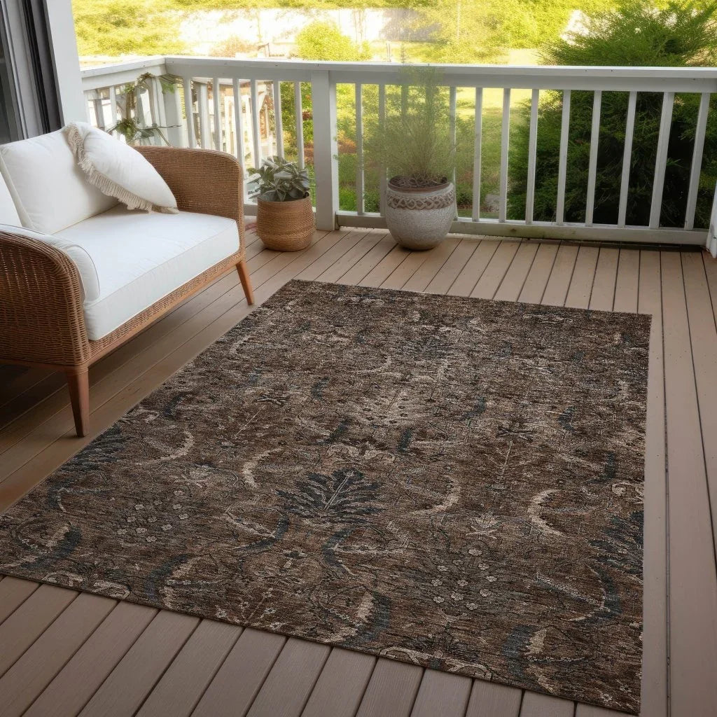 Rustica Fudge Washable Indoor-Outdoor Rug-Outdoor Rugs-LOOMLAN Rugs-LOOMLAN