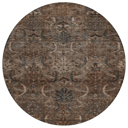 Rustica Fudge Washable Indoor-Outdoor Rug-Outdoor Rugs-LOOMLAN Rugs-8' x 8'-LOOMLAN