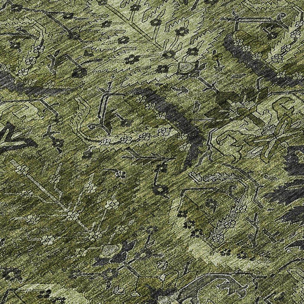 Rustica Green Washable Indoor-Outdoor Rug-Outdoor Rugs-LOOMLAN Rugs-LOOMLAN