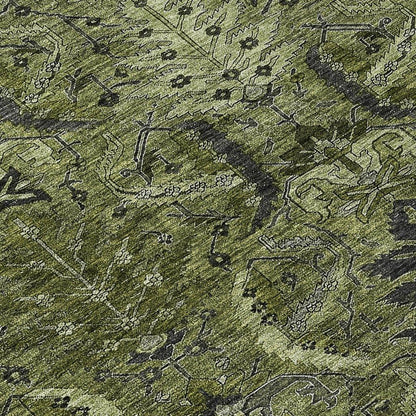 Rustica Green Washable Indoor-Outdoor Rug-Outdoor Rugs-LOOMLAN Rugs-LOOMLAN