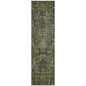 Rustica Green Washable Indoor-Outdoor Rug-Outdoor Rugs-LOOMLAN Rugs-2'3" x 7'6"-LOOMLAN