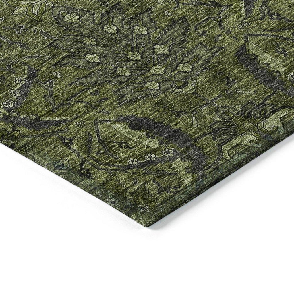 Rustica Green Washable Indoor-Outdoor Rug-Outdoor Rugs-LOOMLAN Rugs-LOOMLAN