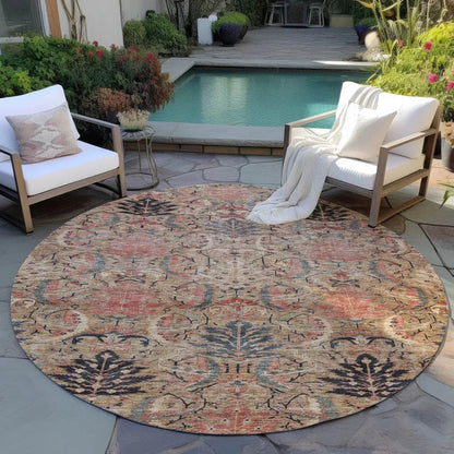 Rustica Khaki Washable Indoor-Outdoor Rug-Outdoor Rugs-LOOMLAN Rugs-LOOMLAN