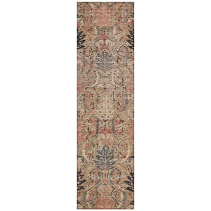Rustica Khaki Washable Indoor-Outdoor Rug-Outdoor Rugs-LOOMLAN Rugs-2'3" x 7'6"-LOOMLAN