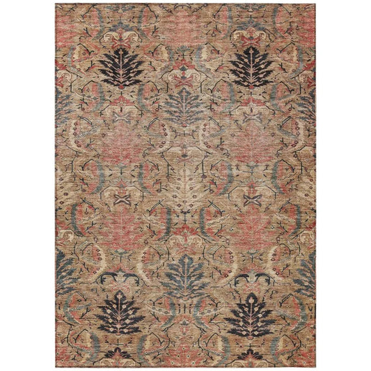 Rustica Khaki Washable Indoor-Outdoor Rug-Outdoor Rugs-LOOMLAN Rugs-2'6" x 3'10"-LOOMLAN