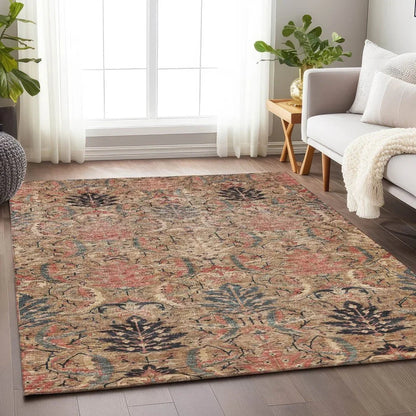 Rustica Khaki Washable Indoor-Outdoor Rug-Outdoor Rugs-LOOMLAN Rugs-LOOMLAN